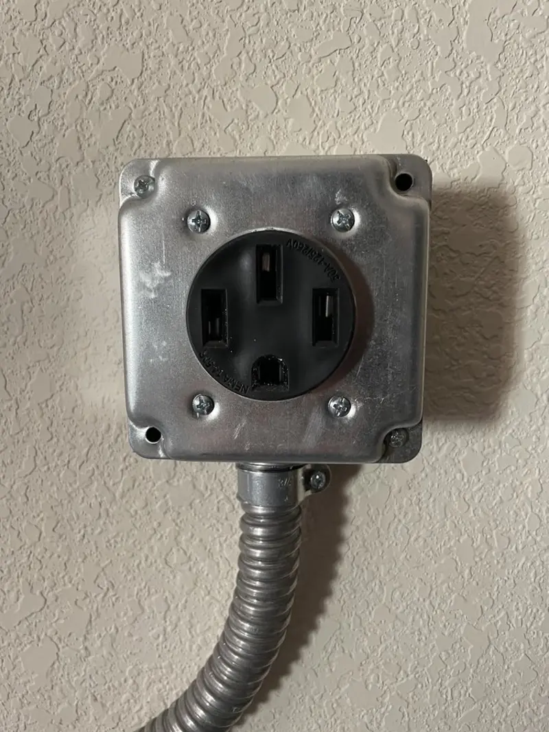 NEMA 14-50 outlet installed for Smart Home Electrical in Flagler Beach